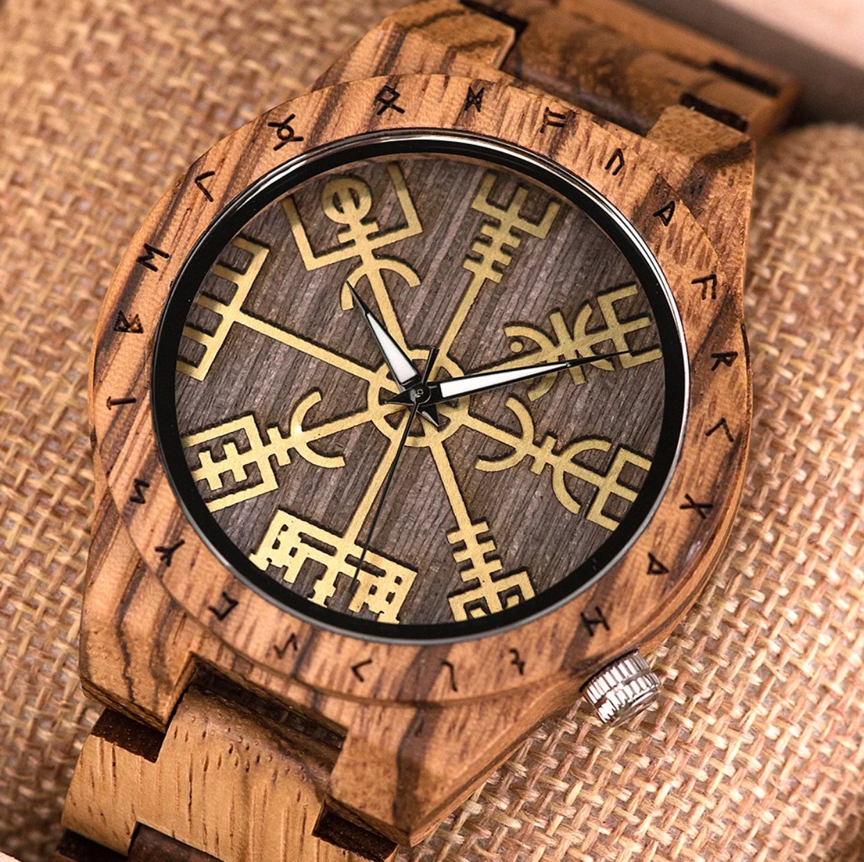 Viking wooden watch outlet