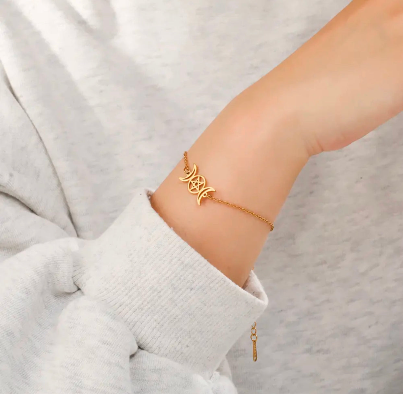 Triple moon bracelet sales